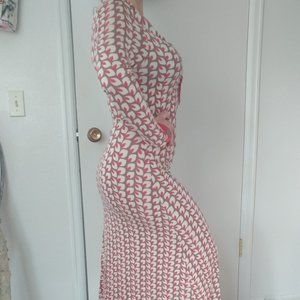 Corral leaf-pattern maxi in jersey knit